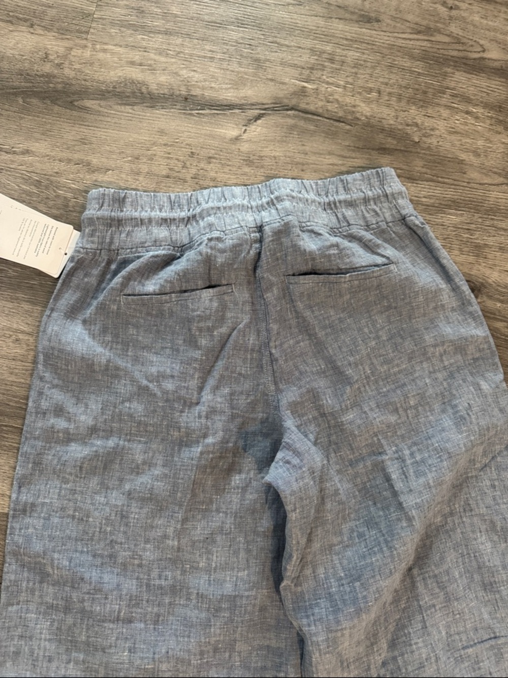 NWT Athleta Cabo Linen Wide Leg Pant "Chambray Blue" Size 6 TALL - Picture 8 of 12